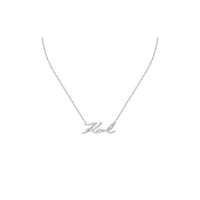 KARL LAGERFELD CHARMS Γυναικείο Κολιέ Ασημένιο Με Σχέδιο Και Λογότυπο