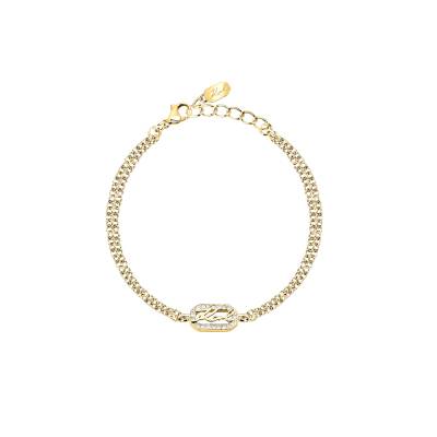 KARL LAGERFELD CRYSTALS Γυναικείο Βραχιόλι Χρυσό Με Λογότυπο Με Πέτρες