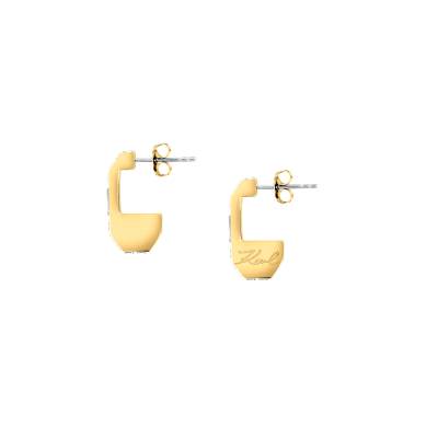 KARL LAGERFELD CRYSTALS Γυναικεία Σκουλαρίκια Χρυσά Με Λογότυπο Και Πέτρες