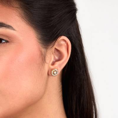 KARL LAGERFELD ILLUME Γυναικεία Σκουλαρίκια Χρυσά Με Πέτρες