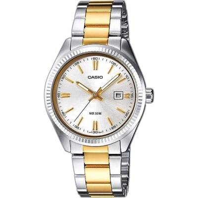 Ρολόι CASIO Collection με Δίχρωμο Μπρασελέ LTP-1302PSG-7AVEF