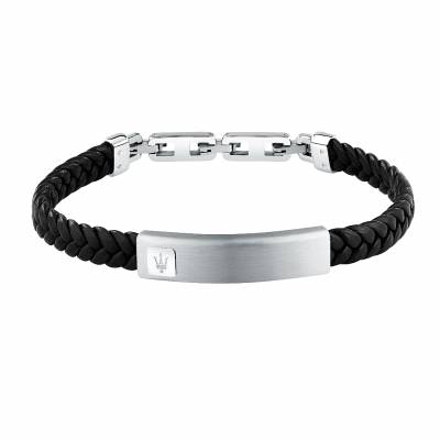 Δερμάτινο Ανδρικό Βραχιόλι Maserati με Λογότυπο JM525AVE34