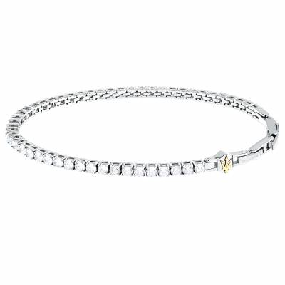 Ανδρικό Βραχιόλι Maserati TENNIS με Πέτρες Και Χρυσή Τρίαινα JM425AVC12