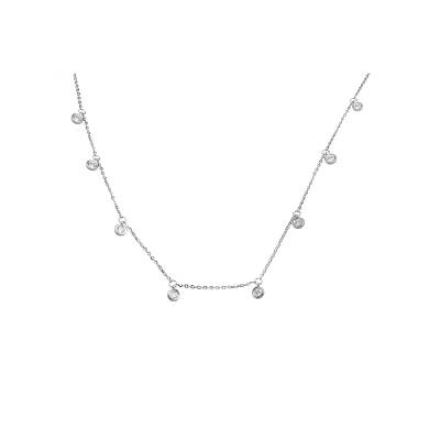 Ασημένιο Κολιέ 925 με Πέτρες Ζιργκόν