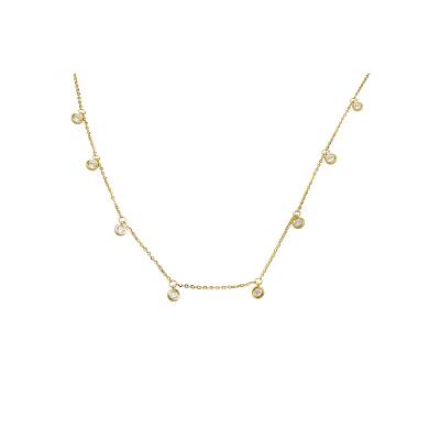 Ασημένιο Κολιέ 925 με Πέτρες Ζιργκόν