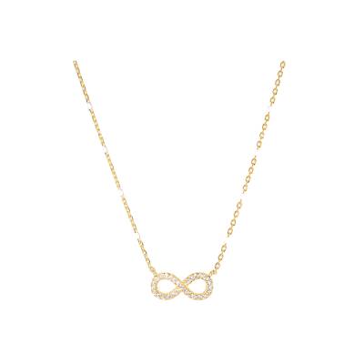 Ασημένιο Κολιέ με Άπειρο και Πέτρες 925