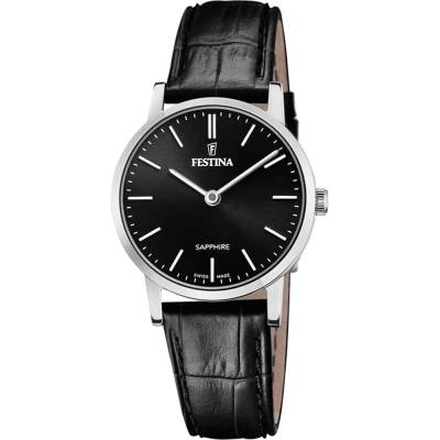 Γυναικείο Ρολόι Festina με Μαύρο Δερμάτινο Λουράκι F20013/4