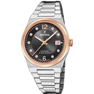 Γυναικείο Ρολόι Festina Με Μαύρο Καντράν F20037/3