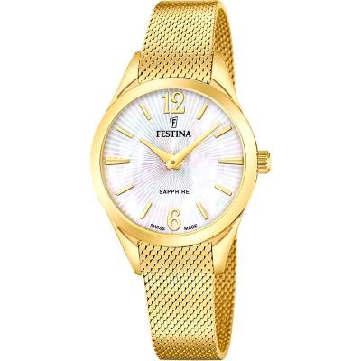 Γυναικείο Festina Swiss Made με Χρυσό Μπρασελέ F20050/1