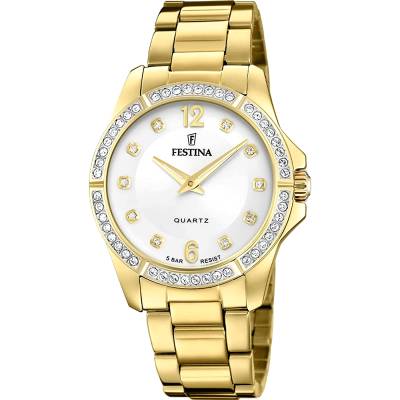 Γυναικείο Ρολόι Festina με Χρυσό Μπρασελέ F20596/1