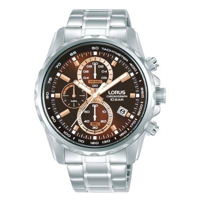 LORUS Sports Ανδρικό με Καφέ Κάντράν και Μπρασελέ RM377JX9