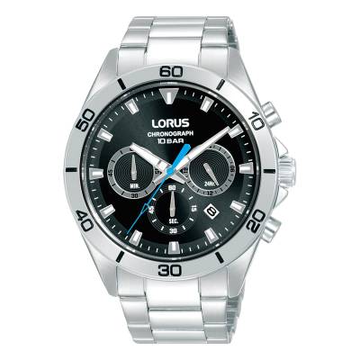 LORUS Sports Ανδρικό με Μαύρο Κάντράν και Μπρασελέ RT335KX9