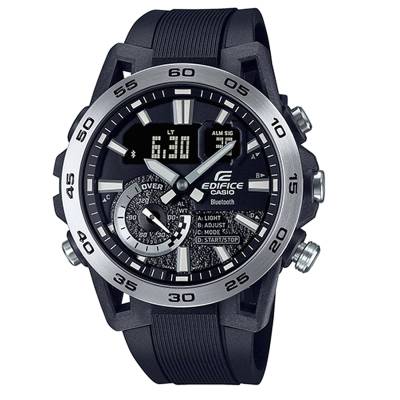Casio Ρολόι Edifice Bluetooth με Μαύρο Καουτσούκ Λουράκι ECB-40P-1AEF