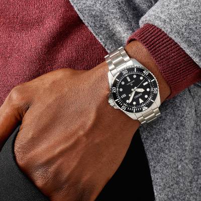 Seiko Ρολόι Prospex Solar με Μαύρο Καντράν SNE597P1