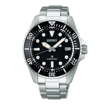 Seiko Ρολόι Prospex Solar με Μαύρο Καντράν SNE597P1