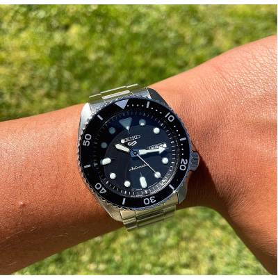 SEIKO 5 Sports Αυτόματο με Ασημί Μπρασελέ SRPD55K1F