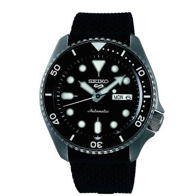 SEIKO 5 Sports Αυτόματο με Μαύρο Λουράκι Σιλικόνης SRPD65K2F