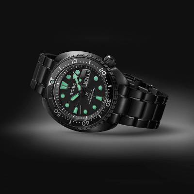 Ανδρικό SEIKO Prospex Black Series 'Night Vision' Turtle Diver Automatic