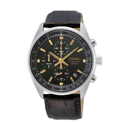 Seiko Ρολόι Conceptual Series με Χρονογράφο και Δερμάτινο Λουράκι SSB385P1