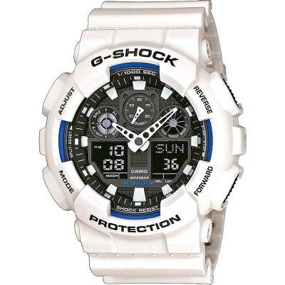 Casio G-Shock Λευκό Καουτσούκ Λουράκι GA-100B-7AER