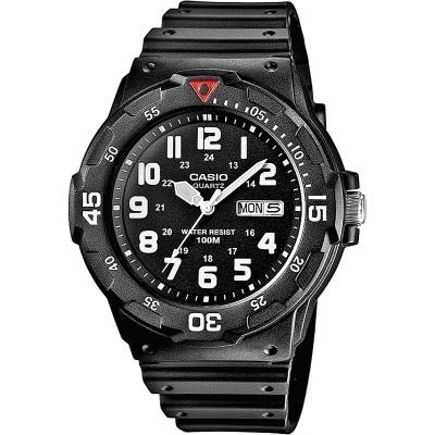 Casio Ρολόι με Μαύρο Καουστούκ Λουράκι MRW-200H-1BV