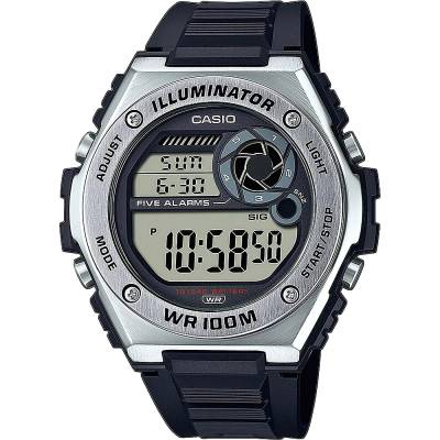 Casio με Μαύρο Κουτσούκ Λουράκι MWD-100H-1AVEF