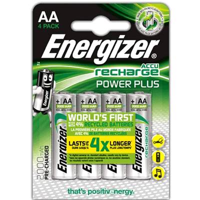 Energizer Power Plus Επαναφορτιζόμενες Μπαταρίες AA Ni-MH 2000mAh 1.2V 4τμχ