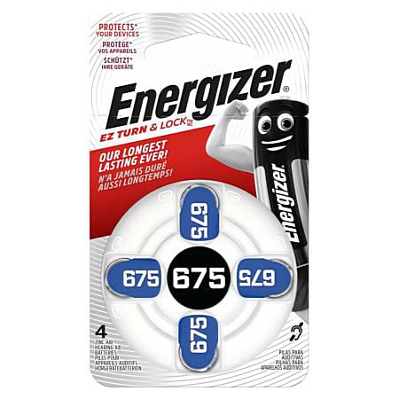 Energizer Μπαταρίες Ακουστικών Βαρηκοΐας 675 1.4V 4τμχ