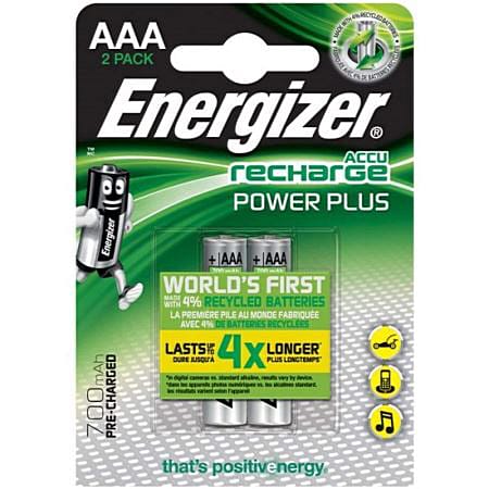 Energizer Power Plus Επαναφορτιζόμενες Μπαταρίες AAA Ni-MH 700mAh 1.2V 2τμχ