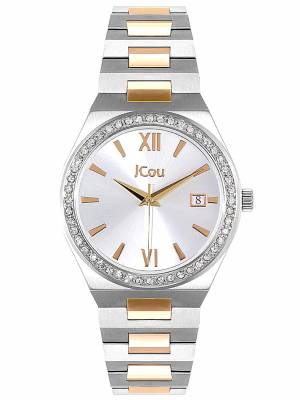 JCOU Esther Crystals Two Tone Stainless Steel Bracelet JU19050-5