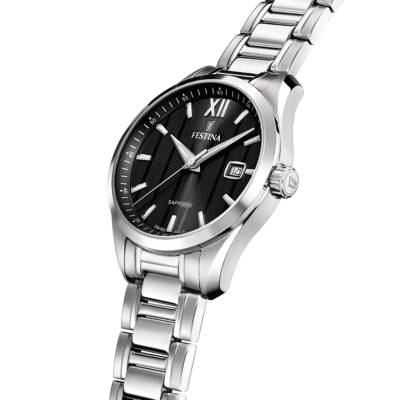 Ανδρικό Ρολόι Festina SWISS MADE με Ασημί Μπρασελέ F20026/4