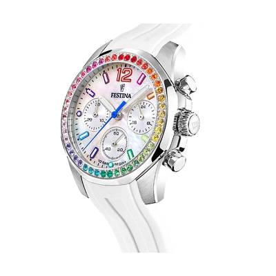 Γυναικείο Ρολόι Festina Rainbow με Ασημί Μπρασελέ F20606/1