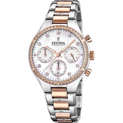 Ρολόι Festina Δίχρωμο Χρονογράφος F20403/1 + Δώρο Βραχιόλι