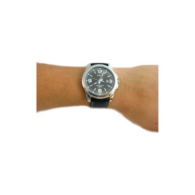 Casio Ρολόι με Μαύρο Δερμάτινο Λουράκι MTP-1314PL-8AVEF