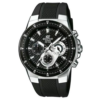 Casio Ρολόι Edifice Χρονογράφος με Καουτσούκ Λουράκι EF-552-1AV