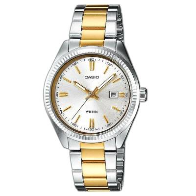 Ρολόι CASIO Collection με Δίχρωμο Μπρασελέ MTP-1302PSG-7AVEF