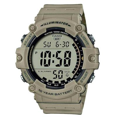 Casio Standard Khaki με Μαύρο Λουράκι AE-1500WH-5AVEF