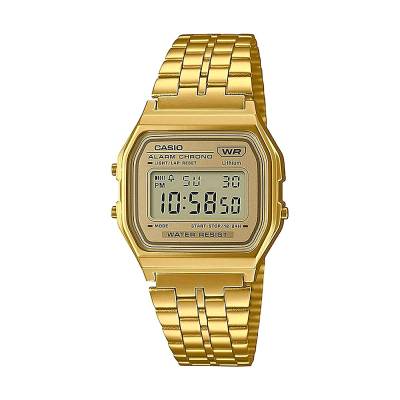 Casio Vintage Ψηφιακό Ρολόι Μπαταρίας με Μεταλλικό Μπρασελέ A-158WETG-9AEF