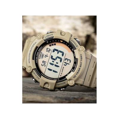 Casio Standard Khaki με Μαύρο Λουράκι AE-1500WH-5AVEF