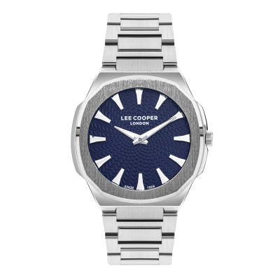 Lee Cooper με Ασημί Μπρασελέ και Μπλε Καντράν  LC07861.390