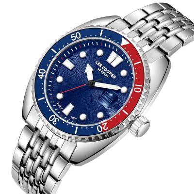 Lee Cooper με Ασημί Μπρασελέ και Μαύρο Καντράν LC08281.350