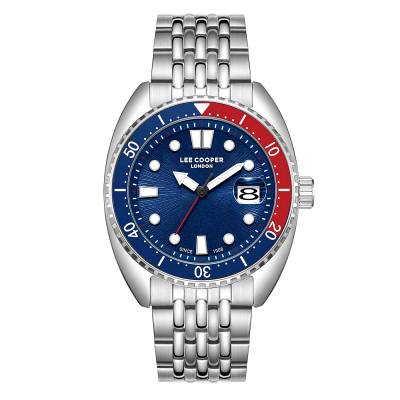 Lee Cooper με Ασημί Μπρασελέ και Μπλε Καντράν LC07997.390