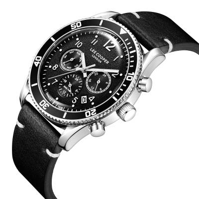 Ανδρικό Ρολόι Lee Cooper με Μαύρο Δερμάτινο Λουράκι LC08233.651