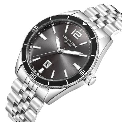 Ανδρικό Ρολόι Lee Cooper με Ασημί Μπρασελέ και Μπλε Καντράν LC08293.390