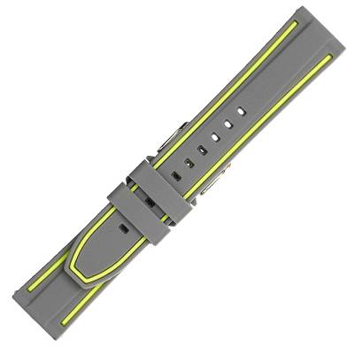 Λουράκι Σιλικόνης Πράσινο/Γκρι 26mm