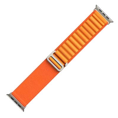 Yφασμάτινο Λουράκι Εύκολης Αλλαγής σε Πορτοκαλί Χρώμα 42/44/45/49mm