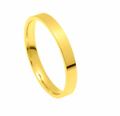 Βέρα Γάμου Λουστρέ σε Κίτρινο Χρυσό 14Κ