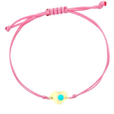 Παδικό Βραχιόλι Κίτρινο με Καρδιά 14 Καράτια ΧΒ1702